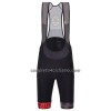 Pantaloncino con bretelle Santini 2023 La Fleche Wallonne Rosso Nero Donna